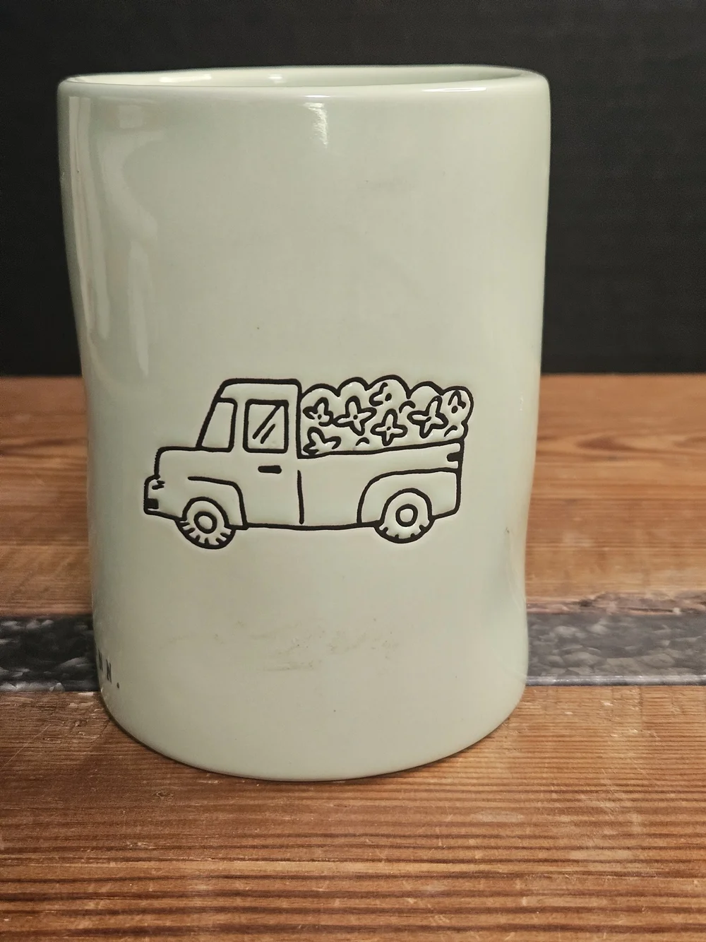 ORae Dunn Spring Time Ceramic Candle Mint